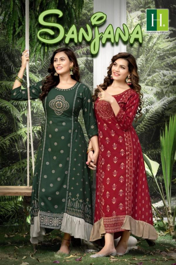 Hirwa Sajana Rayon Slub Exclusive Designer Kurti Collection